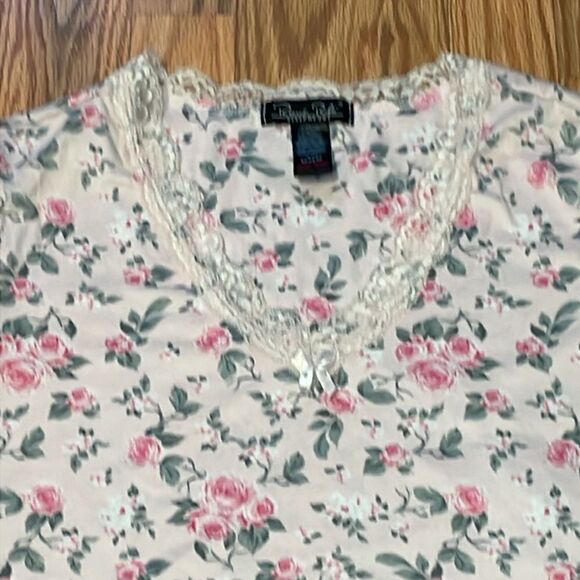 René Rofé Coquette Shortie Pajamas, Girlcore PJs, pink roses, Sleepwear, Medium - Picture 7 of 9